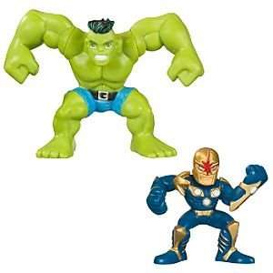   Marvel Super Hero Squad    Hulk and Nova Action Figures Toys & Games