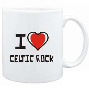Mug White I love Celtic Rock  Music 