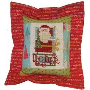  December is All Wrapped Up Flange Pillow   Cross Stitch 