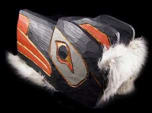Northwest Coast Native Indian BC Art Kwakiutl Wolf Mask  