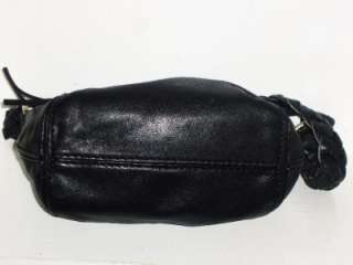   Black Leather Braided Braid Tassle Shoulder Hobo Bag Handbag  