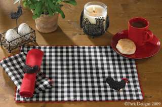 Pecking Order Textiles/Country Home Table/Window Accent  