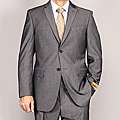 Bertolini Mens Gray Stripe Wool/ Silk Suit 