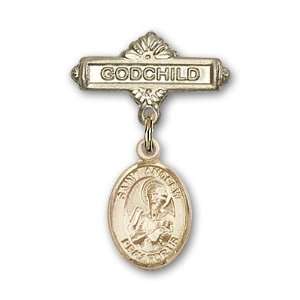   Baby Badge with St. Andrew the Apostle Charm and Godchild Badge Pin