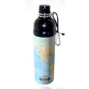  Stainless Steel Water Bottle   BPA Free   2 Openings  Map 
