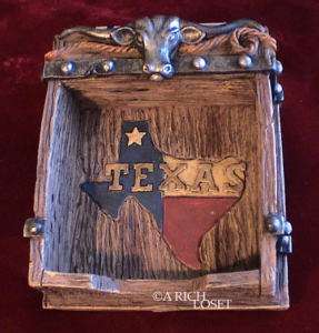 Western Texas Decor Longhorn Memo Pad Card Holder  
