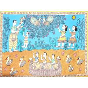   Madhubani Painting on Hand Made Paper   Folk Painting from t Home
