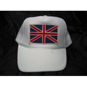  UNION JACK HAT CAP UK FLAG WHITE MESH HATS CAPS 
