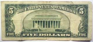 1953 A $5 Silver Certificate Paper Money  