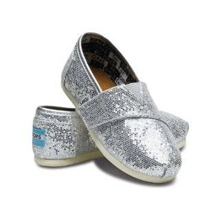 Toms   Tiny Classic Glitter Shoes in Silver by TOMS