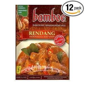 Bamboe Rendang Beef in Hot Sauce, 1.2 Ounce (Pack of 12)