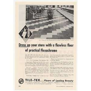  1955 Tile Tex Flexachrome Vinyl Asbestos Store Tile Print 