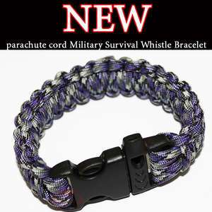Purple Parachute Cord Military Survival Bracelet SL32  
