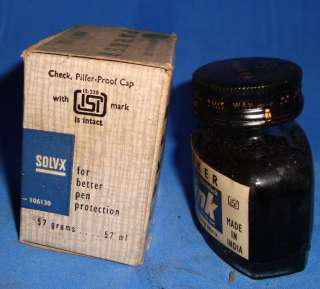 Old Vintage PARKER Ink Pot with Box from India 1950  