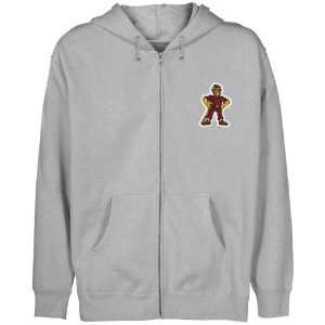  Iona College Gaels Youth Ash Logo Applique Full Zip Hoody 