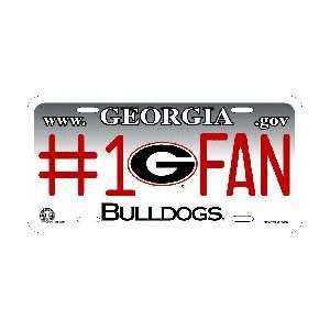  Georgia Bulldogs #1 Fan Metal License Plate *SALE* Sports 