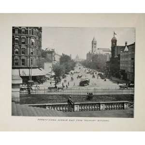  1901 Washington D. C. Pennsylvania Avenue East Print 