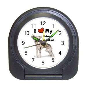   Love My Chinese Crested Travel Alarm Clock 