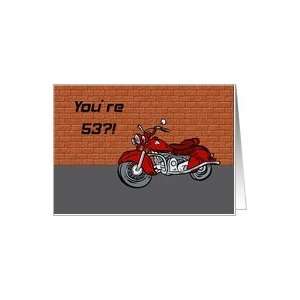  Motorcycle An Antique 53rd Birthday Card Card: Toys 