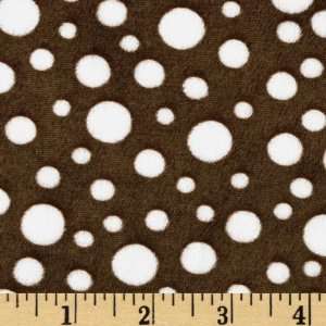  60 Wide Minky Dot Cuddle Brown Fabric By The Yard: Arts 