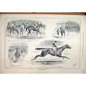  1884 Horse Racing Ascot Gold Cup Simon Parade Old Print 