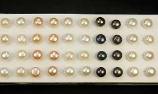 Charm 6MM Fresh Water Freshwater Pearl Beads Pierced Stud ear Earrings 