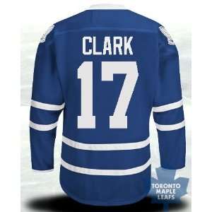   NHL Jerseys #17 Clark Home Blue Hockey Jersey (ALL are Sewn On