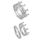 Rings   Silver   Plain Sterling Silver Crown Rings   4mm Band Width 