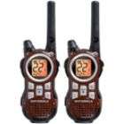   35 mile Talkabout Rechargeable Two Way Radio Pair   Wood Grain Brown