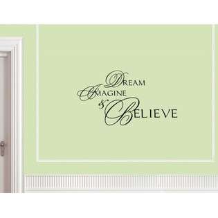 Dream Imagine and Believe Vinyl wall quotes and sayings decals 