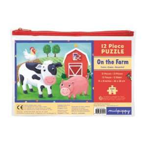  On The Farm 12 Piece Puzzle Multi Toys & Games