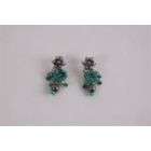   hen cluster drop earrings a beaded flower accents the post while