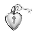 PicturesOnGold Sterling Silver Heart Locket And Key, Sterling 