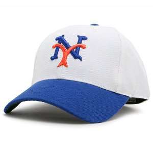  1928 30 Cooperstown Fitted Cap   White/Royal 7 1/2
