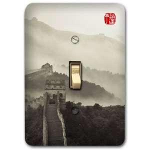 Wall Oriental Design Metal Light Switch Plate Cover Single Home Decor 