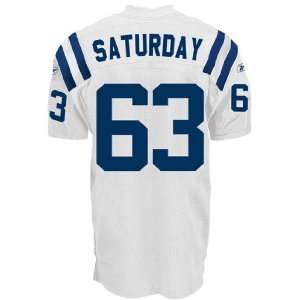  Indianapolis Colts NFL Jerseys #63 Jeff Saturday WHITE 