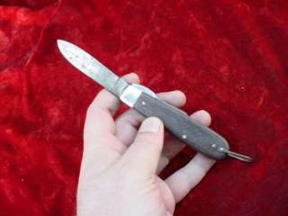 SABRE Wood Handle 2 Blade Folding POCKET KNIFE  