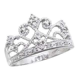 cttw Diamond Tiara Ring. 10K White Gold  Jewelry Diamonds Rings 