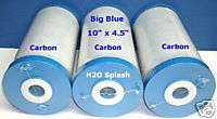 Big Blue 10 Sediment/Carbon Water Filter(3)Whole House  