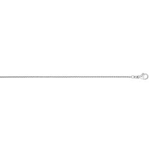 JewelryWeb Platinum 1.1mm Wheat Chain Necklace   20 Inch