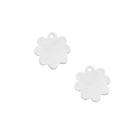 Beadaholique Silver Filled Blank Stamping Mod Flower Charms 11mm (2)