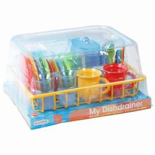 PlayGo Pretend 30 Piece Home Dish Drainer With Dishes & Utensils ~NEW 
