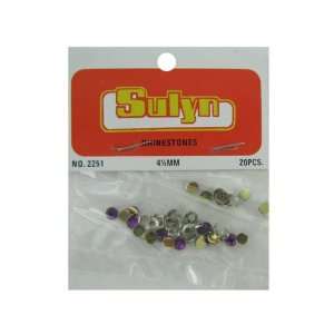  20 Pc 4 1/2mm Purple Rhinestones 