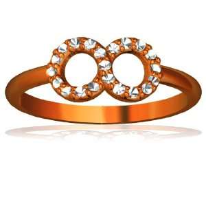  Petite Diamond Infinity Ring, 6mm, in 14k Rose (Pink) Gold 