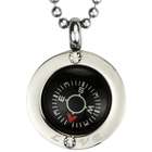  Tone Greek Key Edge Direction of Love Compass Pendant Necklace 16
