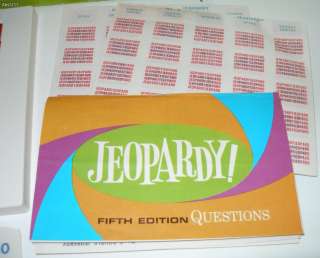 Milton Bradley Jeopardy Board Game Fifth Edition 1964  