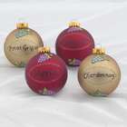 Kurt Adler Set of 2 Tuscan Winery Red Wine Themed Glass Ball Christmas 