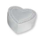 Jewelry Adviser Gifts Satin Silver plated Crystal Heart Jewelry Box