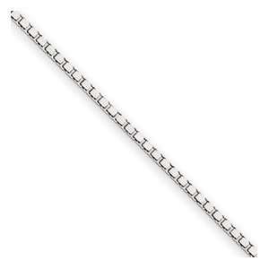    14K White Gold Solid Box Chain Link 24 Inches (.55mm) Jewelry
