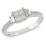 cttw. Diamond Engagement Ring in 10k White Gold 
